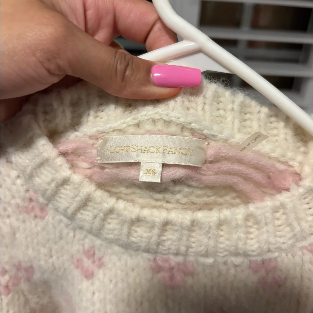 LoveShackFancy Knit Crew Neck Sweater - Picture 3 of 4